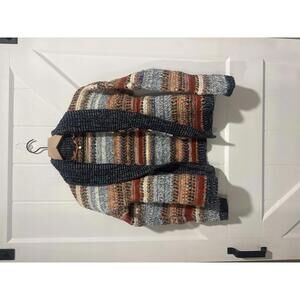 Knitted & Knotted for Anthropologie Multicolor Knit Cardigan Sweater